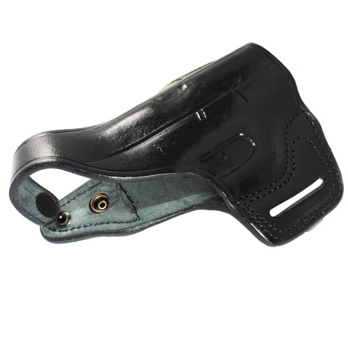 Handmade Leather OWB Carry Two Slot Thumb Break Holster For Pistols (Black) - Picture 19 of 31