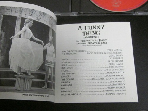 A Funny Thing Happened-Zero Mostel compact disc/Angel Records 1993,cast album - Picture 4 of 5