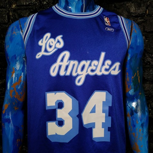 Shaquille O'Neal Los Angeles Lakers Jersey NBA Shirt Reebok Blue Mens Size M - Picture 3 of 13