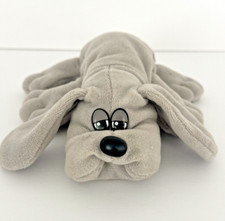 Vintage Tonka Pound Puppies Newborns Gray Puppy Dog Plush Small 8" 1985 Korea