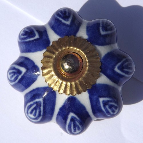 Ceramic knobs pulls handles for doors drawers cupboard cabinet wardrobe - brass - Picture 43 of 180