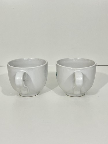 4 Ikea Bullra Coffee Tea Soup Mugs Cups Aqua Turquoise White Red Floral - Picture 12 of 17