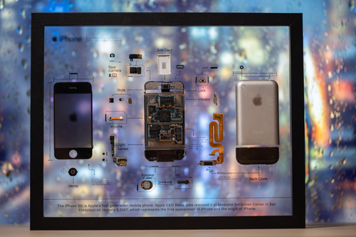 iPhone Teardown Art,Framed iPhone 1st Gen Disassembled,Wall Decor, Gift for Him. - Picture 23 of 39