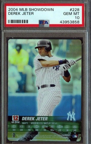 Derek Jeter 2004 MLB Showdown #228 SP Foil PSA 10 Gem Mint MLB Yankees HOF Pop 4 - Picture 4 of 5