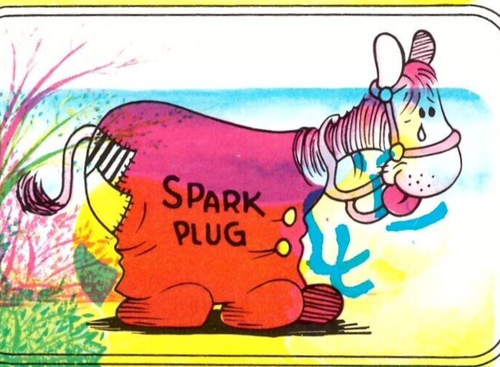 1971 BARNEY GOOGLE & SPARK PLUG HORSE Trading Card 7 x 5 cm (2.75" x 2") King F.
