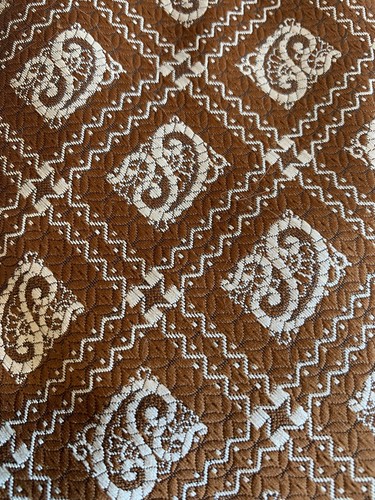 Vintage 60s 70s Copper Paisley Polyester Wide Tie Mod Disco Superba Geometric - Picture 2 of 7