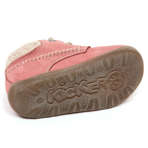 E2254 sneaker bimba rosa KICKERS KELP scarpe nabuk shoe kid baby girl - Foto 3 di 4
