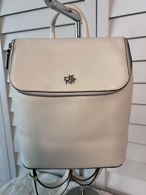 DKNY Silver Top Handle Backpack Handbag s-l400.jpg main image 3