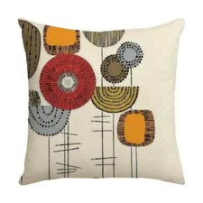 Floral Pattern Throw Pillow Cover - Modern  Abstract - Sz 18x18