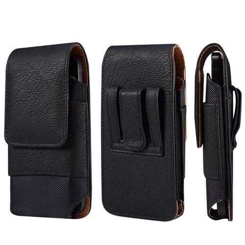 Funda universal de cuero para hombre con clip para cinturón para teléfono móvil - Imagen 14 de 16