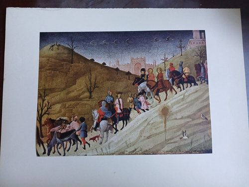 Vintage Book plate Print, Sassetta, The Journey of the Magi - Picture 2 of 4