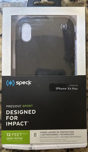 Speck - Presidio Sport Case für Apple® iPhone® XS Max - Schwarz/Gunmetal Grau - Bild 2 von 5