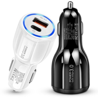 10 Pack 32W Fast Charging PD USB-C QC3.0 Type C Car Charger Auto Power Adapters
