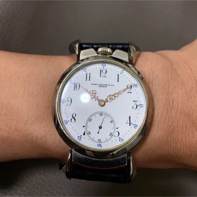 Reloj Pulsera PATEK PHILIPPE Bolsillo Personalizado Finales 1800 Vintage Esqueleto Trasero