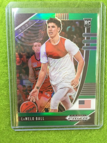Lamelo boule verte PRIZM ROOKIE CARTE Jersey #1 NBL Royal Crown Hornets SP 2020 Prizm projet - Photo 7 sur 12