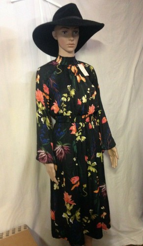 Women's Floral Print Long Sleeve Smocked Dress - a New Day-XS - Picture 1 of 2