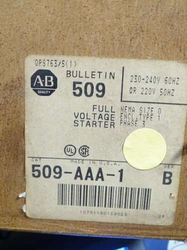 Allen-Bradley Magnetic Motor Controller Size0, Type 1, 3 Phase, ser B, 509-AAA-1 - Bild 10 von 11