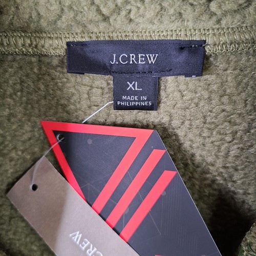 J Crew Jacket Women XL Green Polartec Thermal Pro Advanced Fleece Snap Front NEW - Picture 7 of 13