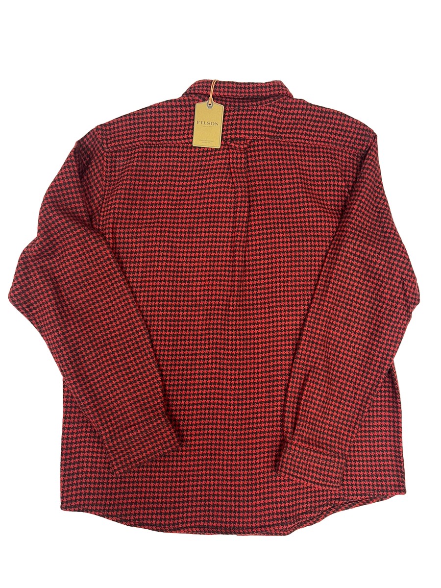 Filson Northwest Wool Shirt 20046128 Red Black Houndstooth