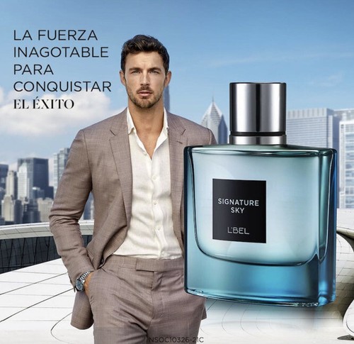 Signature Sky Men Perfume Captivating Lavanda & Atlas Cedar Notes NEW! L’bel - Picture 3 of 3