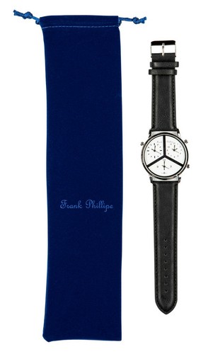 Reloj analógico para hombre Frank Phillipe con correa de cuero de tres zonas horarias, cuarzo japonés - Imagen 19 de 21
