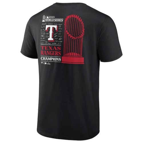 Men's Fanatics Black Texas Rangers 2023 World Series Champions Signature Roster - Imagen 3 de 5