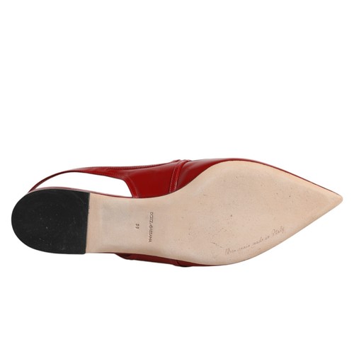 DOLCE & GABBANA Shoes Red Leather Slingback Flats Sandals EU39 / US8.5 970usd - Picture 8 of 9