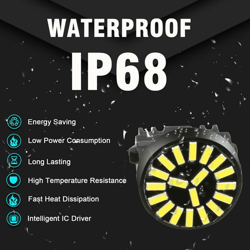 2x 3157 LED Switchback 6000K White Turn Signal Light Bulbs 4157NA - Bild 8 von 10