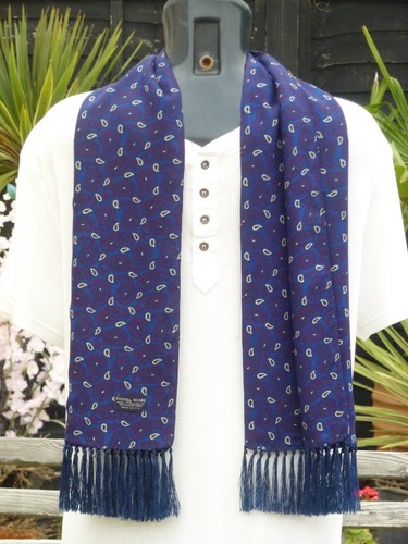 Vintage TOOTAL Scarf Cravat Goodwood Dapper Neckwear Mod Indie Scooter Ascot - Picture 10 of 14