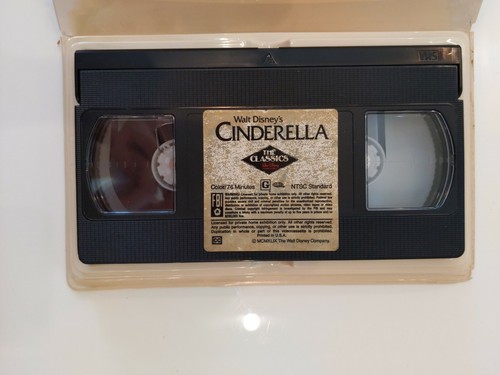 Walt Disney's Cinderella Black Diamond-The Classics VHS Tape 410 with Hologram - Picture 4 of 4