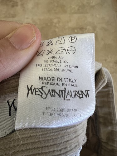 Mens YSL Yves Saint Laurent Rive Gauche Trousers Pants Cords EU 52 USA 38 - Picture 9 of 10