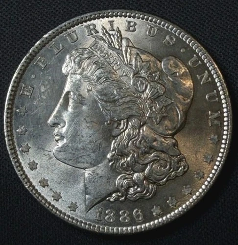 1886 Morgan Silver Dollar 1$ Original  Brilliant Uncirculated Blazer no reserve