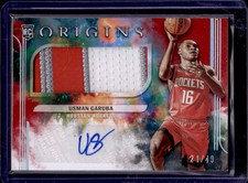 2021-22 Panini Origins #JA-USM Usman Garuba Rookie Jersey Autographs Red #/49