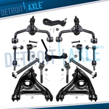 14pc Front Control Arms w/Ball Joint Tierods Idler Pitman for 1998-2002 Town Car