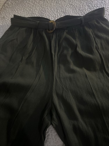 NY&C New York & Co. Linen Blend Khaki Green Pull On Pants Size Large - Picture 3 of 8