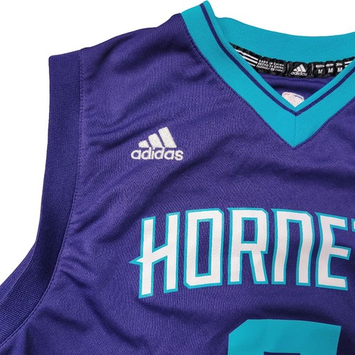 Adidas NBA Charlotte Hornets #9 Youth Jersey Size M (10-12) Purple Teal Trim - Picture 4 of 8