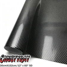 5d Waterproof Carbon Fiber Vinyl Car Wrap Sheet Roll Film Sticker Decal 12x60