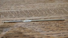 Vintage Hero Crochet Hook Size F Made in U.S.A. Gold Aluminum 6"
