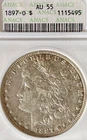 1897-O Morgan Silver Dollar $1, ANACS AU55 (58?)