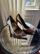 DOLCE & GABBANA Leather Patchwork Pumps Size 36 Multicolor Pattern