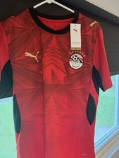PUMA Egypt National Team Soccer Jersey Shirt - Red Black Officially Licensed
