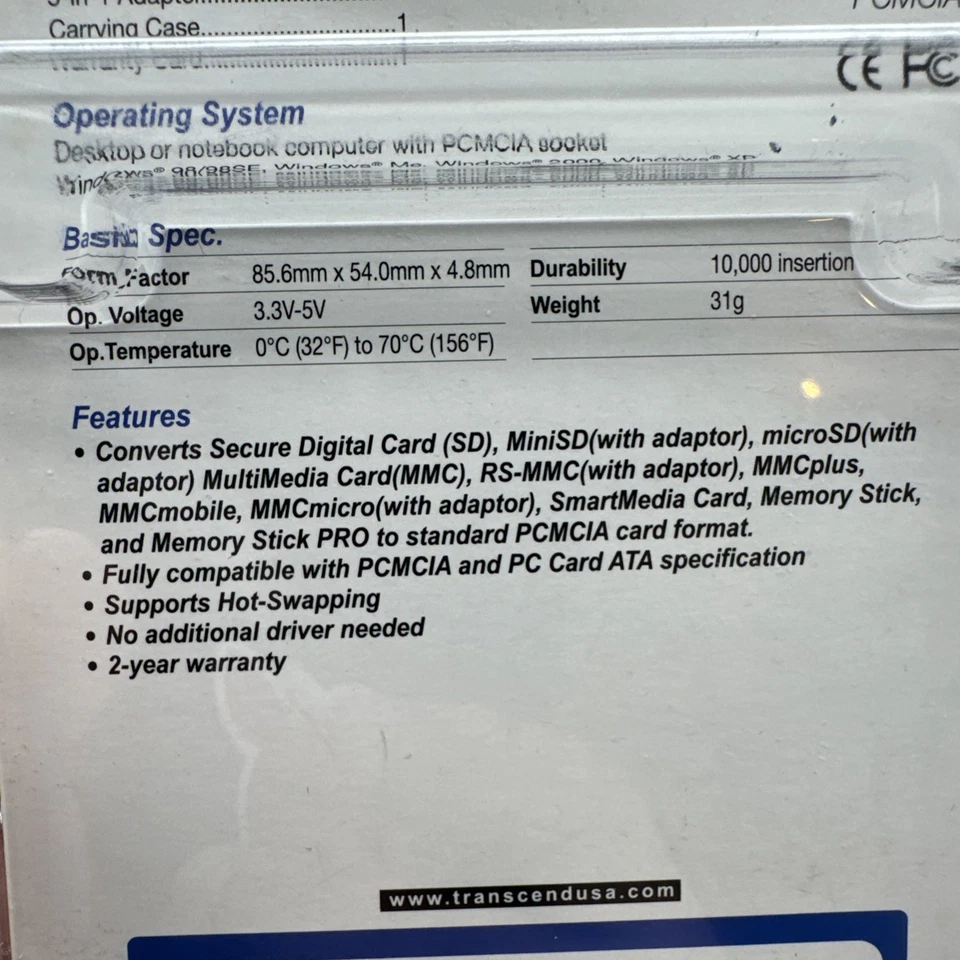 TRANSCEND 5 in 1 Adapter TS0MADP5 + Compact Flash Adapter TS0MCF2PC - Image 4 of 4