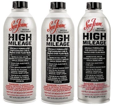 Lot of 3 Sea Foam High Mileage Motor Treatment 16oz Fuel Oil Additive