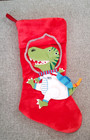 Dinosaur Astronaut Christmas Stocking Holiday Decor 17"