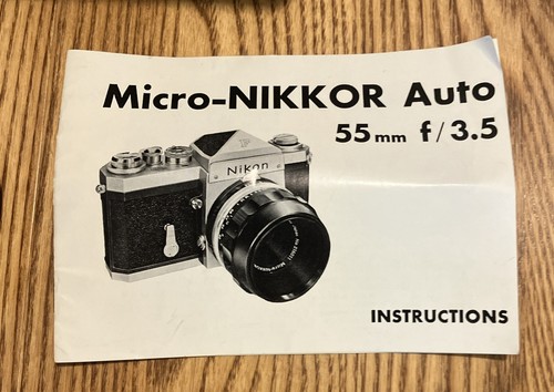 Vintage Nikon F Micro-NIKKOR Auto 55/mm, 1:3.5 lens W Plastic Case In Box. READ! - Picture 9 of 14