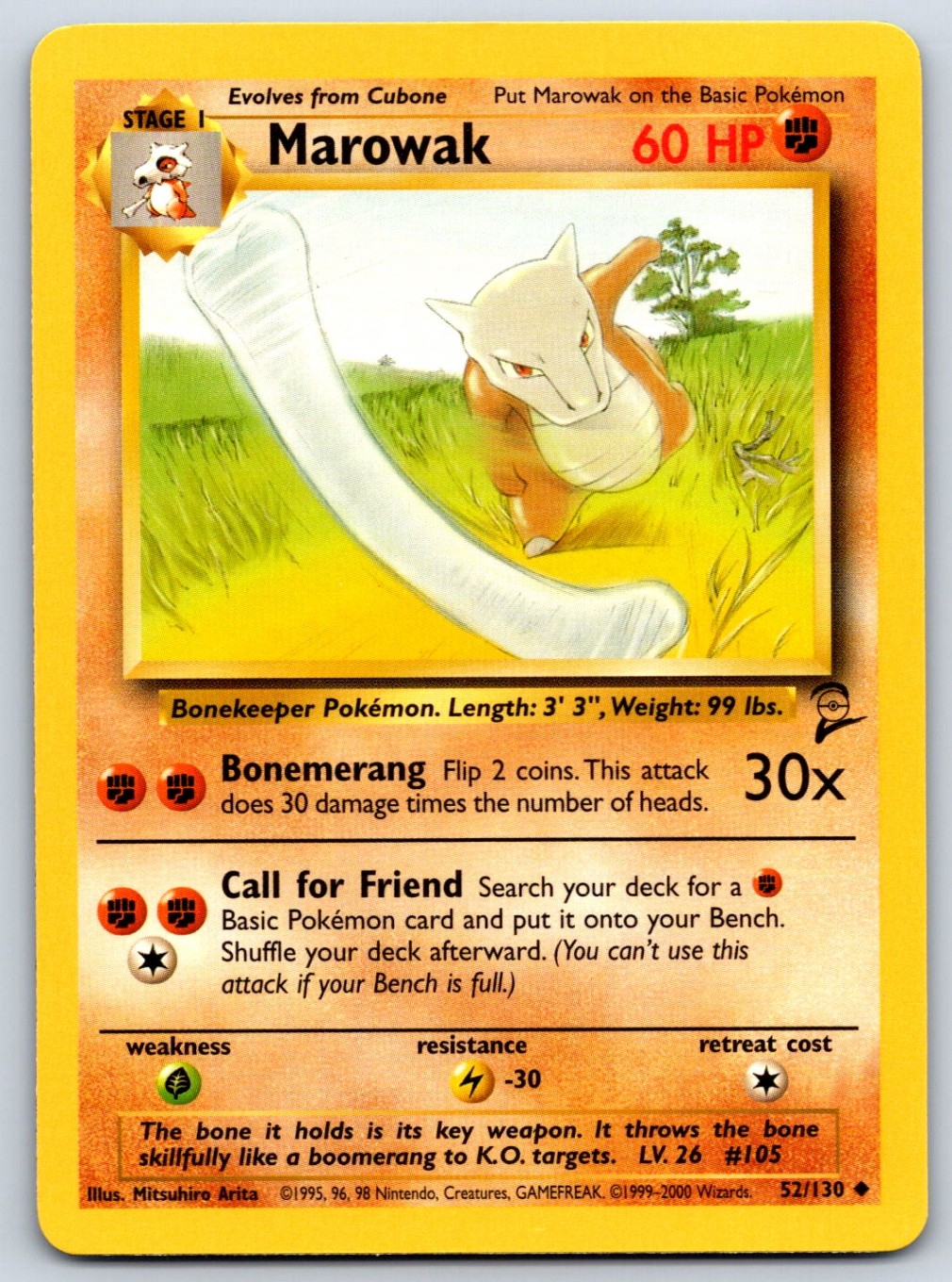 Marowak - Jungle 39/64 Pokemon Card NM