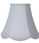 Urbanest Classic Handmade Faux Silk Scalloped Bell Lamp Shade Off White