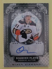 2024-25 BLACK DIAMOND DIAMOND PLATE ROOKIE AUTO OLEN ZELLWEGER DPR-OZ /25 Ducks