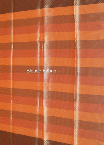 Banarasi Vastra Chanderi Silk Gharchola Pattern Zari Woven Saree Orange Saree - Picture 5 of 5