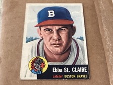 1953 Topps - Ebba St. Claire #91 - EX+ - Lite Corner Wear - No Creases -